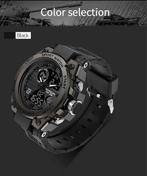 Planet Gates green / No SANDA G Style Men Digital Watch Date Military Sports Watches Waterproof Electronic Wristwatch Mens Clock Orologio da uomo 739