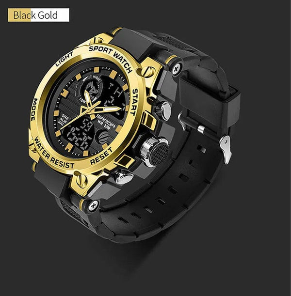 Planet Gates green / No SANDA G Style Men Digital Watch Date Military Sports Watches Waterproof Electronic Wristwatch Mens Clock Orologio da uomo 739