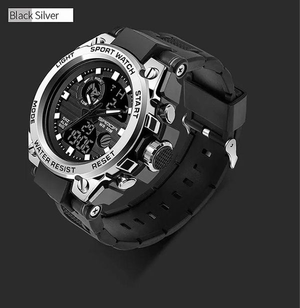 Planet Gates green / No SANDA G Style Men Digital Watch Date Military Sports Watches Waterproof Electronic Wristwatch Mens Clock Orologio da uomo 739