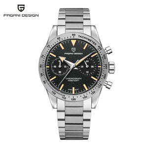 Planet Gates Green PAGANI DESIGN 2023 Mens watches Moon Quartz  Watch men speed Sport waterproof Chronograph AR Sapphire VK64 Steel Retro Luminous