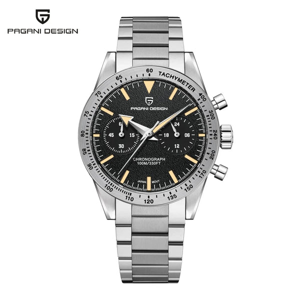 Planet Gates Green PAGANI DESIGN 2023 Mens watches Moon Quartz  Watch men speed Sport waterproof Chronograph AR Sapphire VK64 Steel Retro Luminous