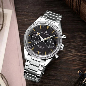 Planet Gates Green PAGANI DESIGN 2023 Mens watches Moon Quartz  Watch men speed Sport waterproof Chronograph AR Sapphire VK64 Steel Retro Luminous