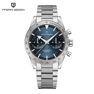 Planet Gates Green PAGANI DESIGN 2023 Mens watches Moon Quartz  Watch men speed Sport waterproof Chronograph AR Sapphire VK64 Steel Retro Luminous