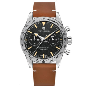 Planet Gates Green PAGANI DESIGN 2023 Mens watches Moon Quartz  Watch men speed Sport waterproof Chronograph AR Sapphire VK64 Steel Retro Luminous