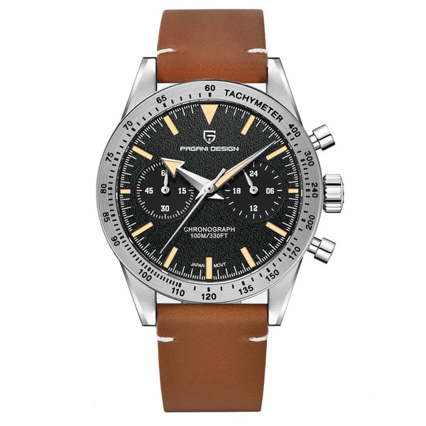 Planet Gates Green PAGANI DESIGN 2023 Mens watches Moon Quartz  Watch men speed Sport waterproof Chronograph AR Sapphire VK64 Steel Retro Luminous