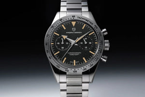 Planet Gates Green PAGANI DESIGN 2023 Mens watches Moon Quartz  Watch men speed Sport waterproof Chronograph AR Sapphire VK64 Steel Retro Luminous