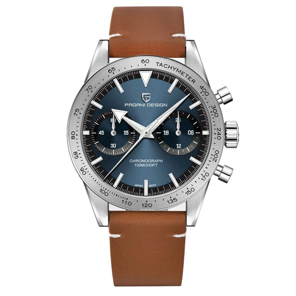 Planet Gates Green PAGANI DESIGN 2023 Mens watches Moon Quartz  Watch men speed Sport waterproof Chronograph AR Sapphire VK64 Steel Retro Luminous