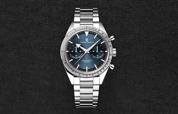 Planet Gates Green PAGANI DESIGN 2023 Mens watches Moon Quartz  Watch men speed Sport waterproof Chronograph AR Sapphire VK64 Steel Retro Luminous