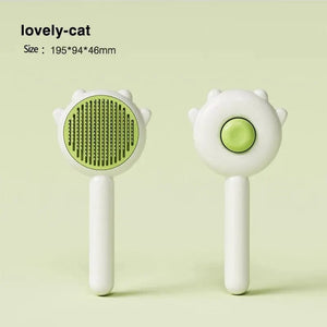 Planet Gates Green Pet Comb One-Key Hair Removal Cleaning Brush Magic Massage Grooming Needle Scratcher For Cat Dog Cleaning Care Supplies