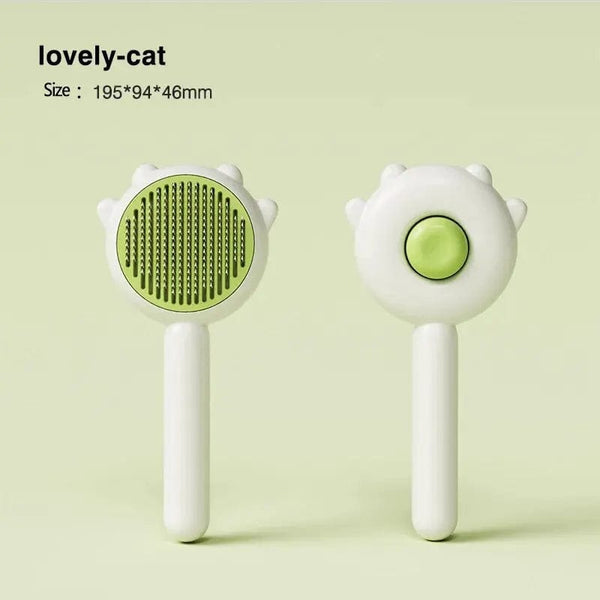 Planet Gates Green Pet Comb One-Key Hair Removal Cleaning Brush Magic Massage Grooming Needle Scratcher For Cat Dog Cleaning Care Supplies