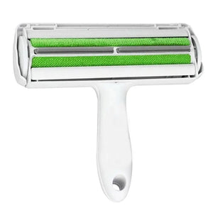 Planet Gates green Pet Hair Roller Remover Lint Brush 2-Way Dog Cat Comb Tool Convenient Cleaning Dog Cat Fur Brush Base Home Sofa Clothe Cleaning