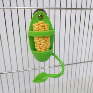 Planet Gates Green Pet Parrot Feeder Hanging Cage Fruit Vegetable Container Feeding Cup Cuttlebone Stand Holder Pet Cage Accessories Pet Supplies