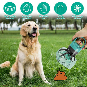Planet Gates green Pet Toilet Portable Outdoor Garbage Bag, Dog Toilet Six Claw Shovel Fecal Dispenser