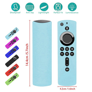 Planet Gates Green Protective Silicone Case Fit for Amazon Alexa Fire TV Stick Remote Control Cover Shockproof Anti-Slip Durable Controller Sheath
