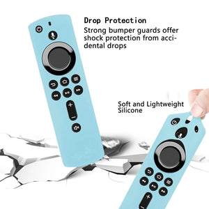 Planet Gates Green Protective Silicone Case Fit for Amazon Alexa Fire TV Stick Remote Control Cover Shockproof Anti-Slip Durable Controller Sheath