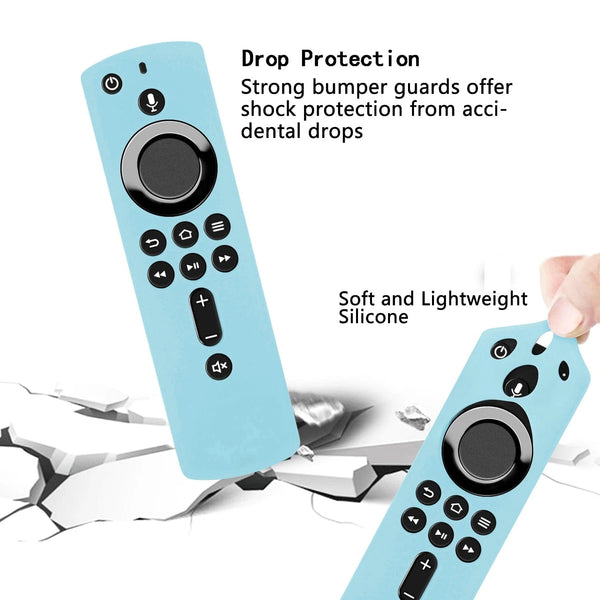 Planet Gates Green Protective Silicone Case Fit for Amazon Alexa Fire TV Stick Remote Control Cover Shockproof Anti-Slip Durable Controller Sheath