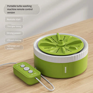 Planet Gates Green remote Mini Portable Washing Machines USB Rotating Turbo Fruit Kitchen Ultrasonic Dishwasher For Clothes Home Travel Remote Control 세탁기