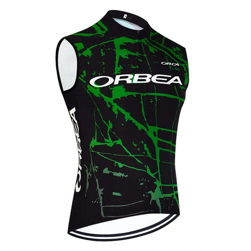 Planet Gates Green / S 2024 ORBEA ORCA Bike Vest Quick Dry Cycling Team Jersey Windbreaker Men Summer Ropa Ciclismo Sleeveless Bicycle Jersey Tshirt