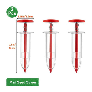 Planet Gates Green Seeder Set A Mini Sowing Seed Dispenser Manual Sower Seed Spreader Handheld Seed Planter Tool 5 Different Settings Hand Seeder with 2 Transpl