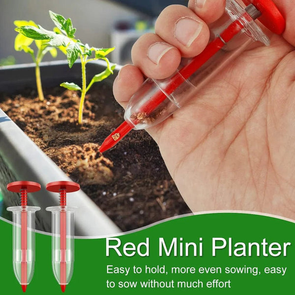Planet Gates Green Seeder Set A Mini Sowing Seed Dispenser Manual Sower Seed Spreader Handheld Seed Planter Tool 5 Different Settings Hand Seeder with 2 Transpl