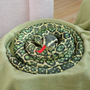 Planet Gates green snake zy / 160cm Artificial Python Plush Toy Long Snake Yellow Orange Green Python Plush Toy Decorate The House Holiday Decorations