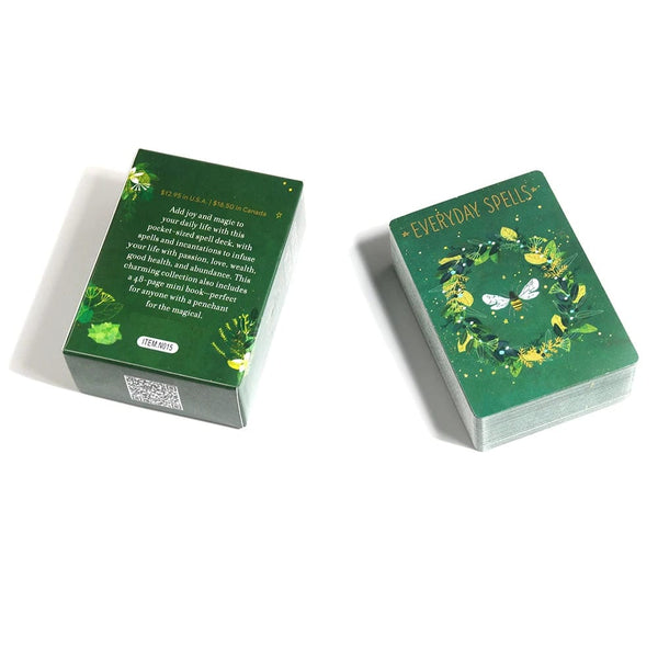 Planet Gates green The Practical Witch Spell Deck Tarot Cards Laser Magic English Vision Board Games For Fate Divination Party Playing Oracle Deck