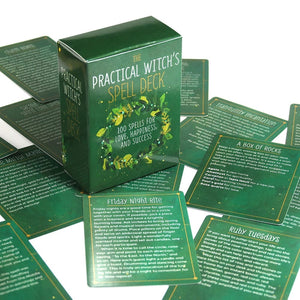 Planet Gates green The Practical Witch Spell Deck Tarot Cards Laser Magic English Vision Board Games For Fate Divination Party Playing Oracle Deck