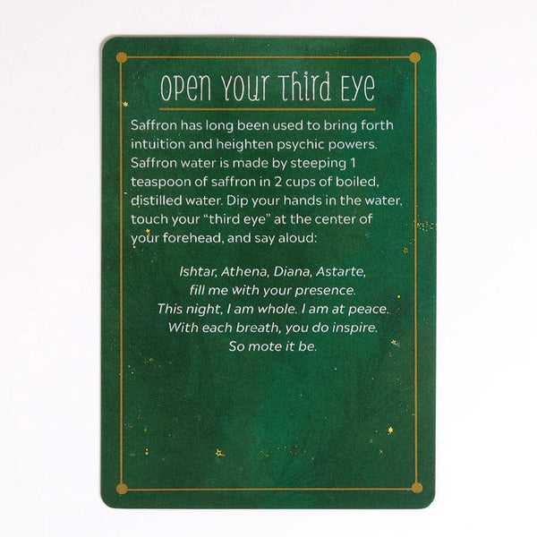 Planet Gates green The Practical Witch Spell Deck Tarot Cards Laser Magic English Vision Board Games For Fate Divination Party Playing Oracle Deck