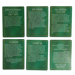 Planet Gates green The Practical Witch Spell Deck Tarot Cards Laser Magic English Vision Board Games For Fate Divination Party Playing Oracle Deck