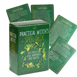 Planet Gates green The Practical Witch Spell Deck Tarot Cards Laser Magic English Vision Board Games For Fate Divination Party Playing Oracle Deck