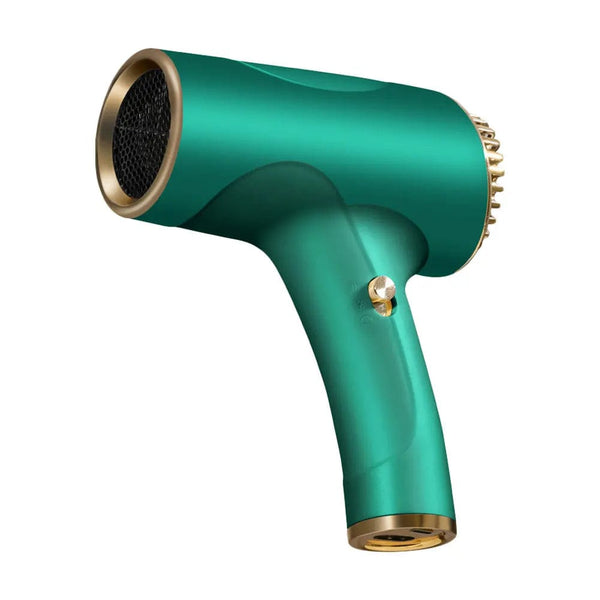 Planet Gates green / UK / CHINA Portable Handy Hairdryer Cordless Lonic Hair Dryer 40/500W USB Rechargeable Powerful 2 Gears for Travel Home Dormitory 2600mah