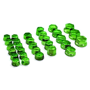 Planet Gates green Universal 30PCS motorcycle modeling plating nut decorative screw cap For Yamaha FZ1 FAZER FZ6 FZ6R FZ8 XJ6 MT01 MT03 MT-07 MT-09