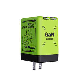Planet Gates Green- US Plug 20W GaN Fast Charging USB C Charger Super Charge Adapter Multi-protocol Compatibility Charger For Huawei iPhone Samsung New