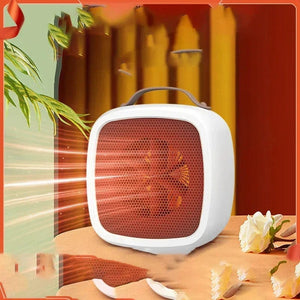 Planet Gates Green / US plug / CN Portable Patio Heaters For Home Office Desktop Mini Electric Space Keep Warm Air Heater Warmer Fan Silent Fast Space Heater 500w