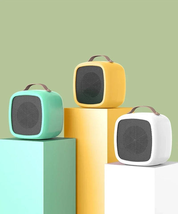 Planet Gates Green / US plug / CN Portable Patio Heaters For Home Office Desktop Mini Electric Space Keep Warm Air Heater Warmer Fan Silent Fast Space Heater 500w