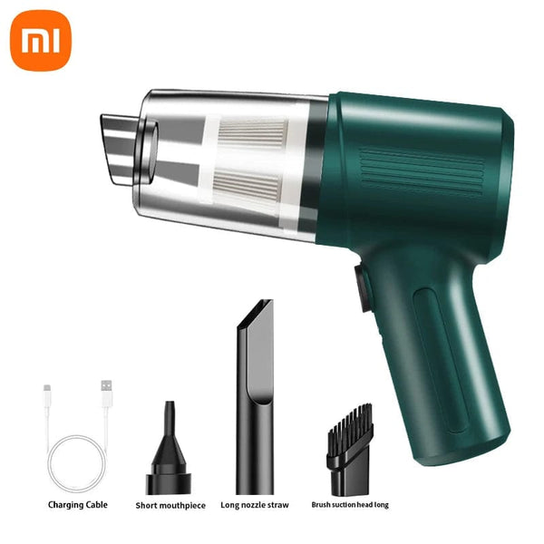 Planet Gates Green Xiaomi Cordless Car Vacuum Cleaner Multifunctional Portable 98000000 High-Power Suction And Blowing Dual-Use For Dry And Wet