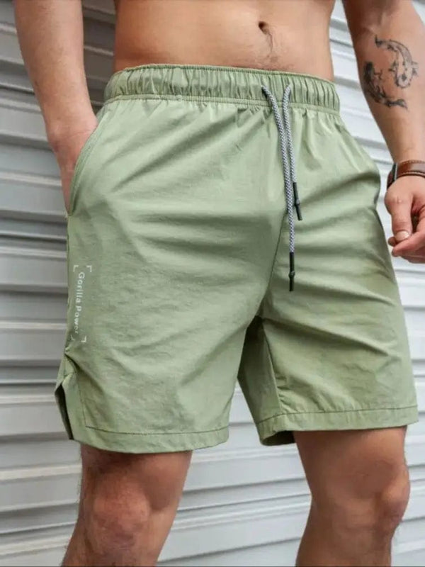 Planet Gates Green / XXXL Men Hot Shorts Light Weight Thin Short Pants Running Squat Fitness Shorts Men GYM Wear Quick-drying Drawstring Shorts