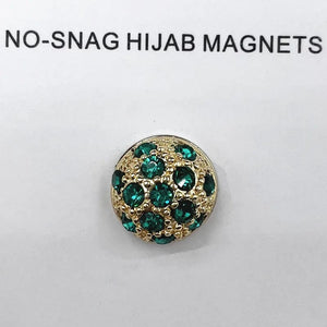 Planet Gates Green3 / CHINA Premium 1 Pair Triangle Strong Magnet Hijabs Clip Accessories Muslim Women's Safety No Hole Fixed Turban Scarf Pins Brooches