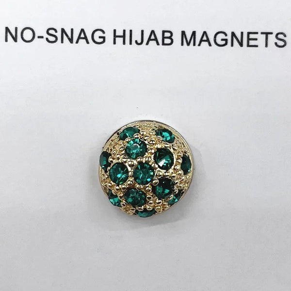Planet Gates Green3 / CHINA Premium 1 Pair Triangle Strong Magnet Hijabs Clip Accessories Muslim Women's Safety No Hole Fixed Turban Scarf Pins Brooches