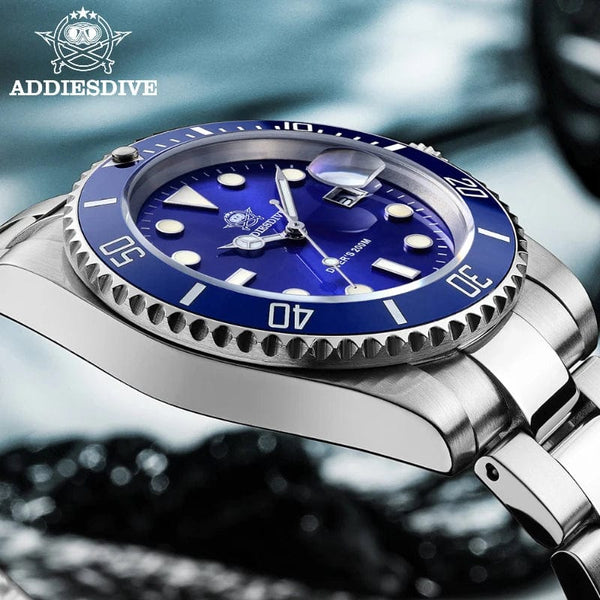 Planet Gates greenblack steel ADDIESDIVE Stainless Steel Watch Men's European and American Business Leisure Quartz Watch Waterproof Outdoor Sports Watch