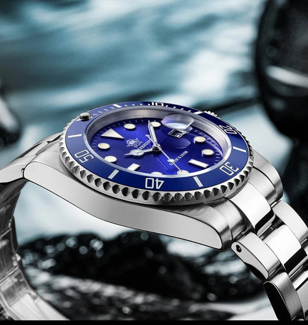 Planet Gates greenblack steel ADDIESDIVE Stainless Steel Watch Men's European and American Business Leisure Quartz Watch Waterproof Outdoor Sports Watch