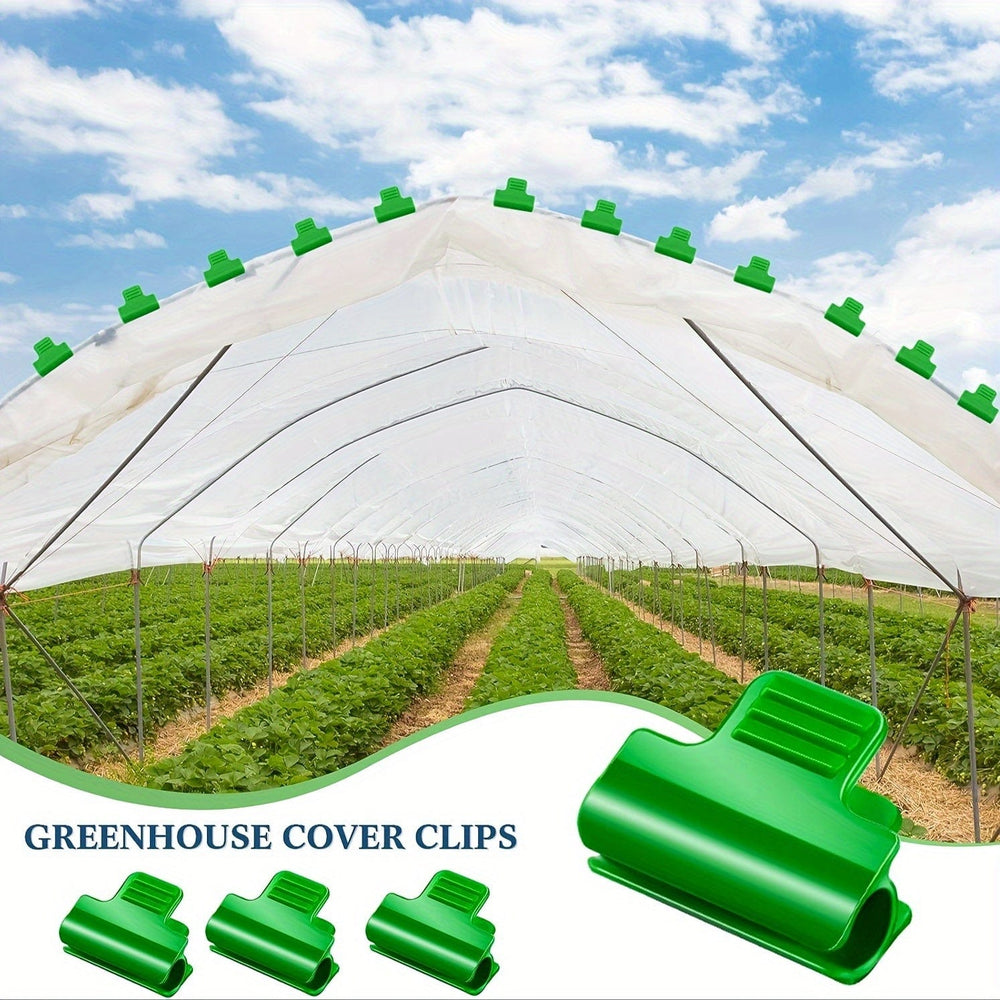 Planet Gates Greenhouse Clip 40pcs, Greenhouse Clamps Film Row Cover Netting Tunnel Hoop Clip Frame Shading Net Rod Clip For Season Plant Extension Support (40 Pieces, 10 Mm)