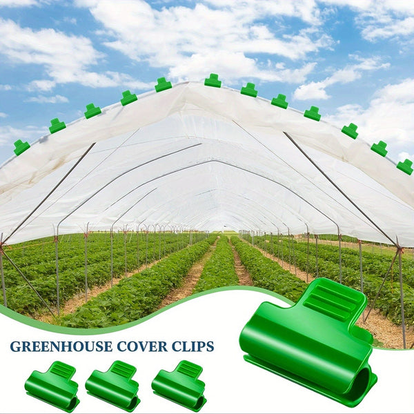 Planet Gates Greenhouse Clip 40pcs, Greenhouse Clamps Film Row Cover Netting Tunnel Hoop Clip Frame Shading Net Rod Clip For Season Plant Extension Support (40 Pieces, 10 Mm)