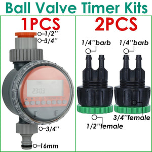 Planet Gates Greenhouse Garden 10-50M Automatic Drip Watering Irrigation Kit System 1/4'' 4/7mm Hose Brass Mist Nozzles for Lawn Pot Flower