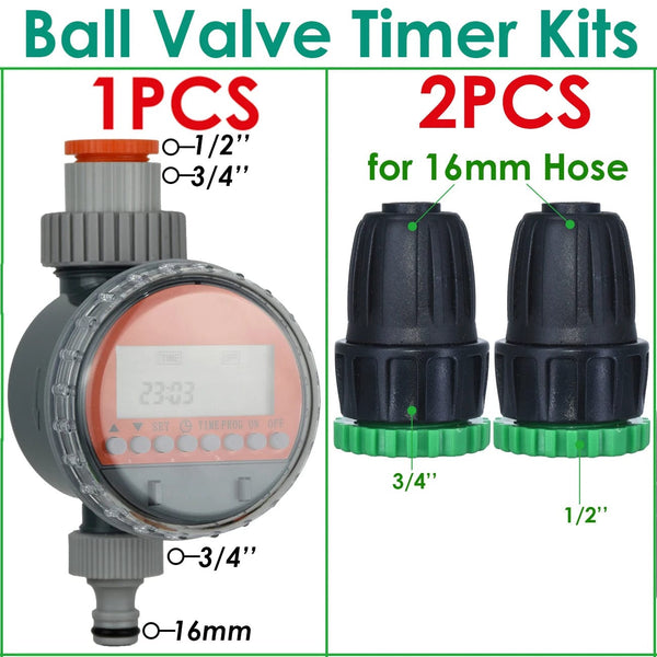 Planet Gates Greenhouse Garden 10-50M Automatic Drip Watering Irrigation Kit System 1/4'' 4/7mm Hose Brass Mist Nozzles for Lawn Pot Flower