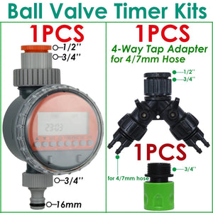 Planet Gates Greenhouse Garden 10-50M Automatic Drip Watering Irrigation Kit System 1/4'' 4/7mm Hose Brass Mist Nozzles for Lawn Pot Flower