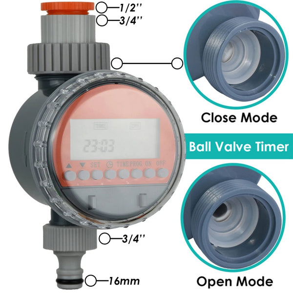 Planet Gates Greenhouse Garden 10-50M Automatic Drip Watering Irrigation Kit System 1/4'' 4/7mm Hose Brass Mist Nozzles for Lawn Pot Flower
