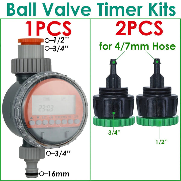 Planet Gates Greenhouse Garden 10-50M Automatic Drip Watering Irrigation Kit System 1/4'' 4/7mm Hose Brass Mist Nozzles for Lawn Pot Flower