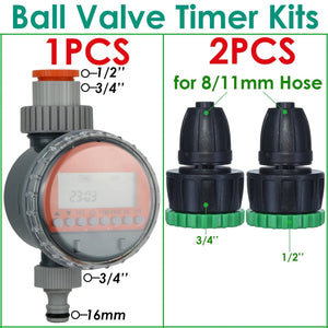 Planet Gates Greenhouse Garden 10-50M Automatic Drip Watering Irrigation Kit System 1/4'' 4/7mm Hose Brass Mist Nozzles for Lawn Pot Flower