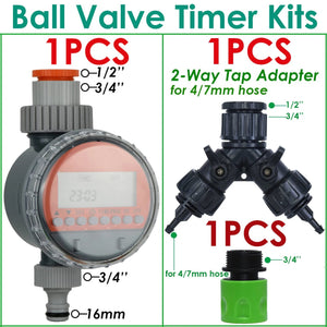 Planet Gates Greenhouse Garden 10-50M Automatic Drip Watering Irrigation Kit System 1/4'' 4/7mm Hose Brass Mist Nozzles for Lawn Pot Flower